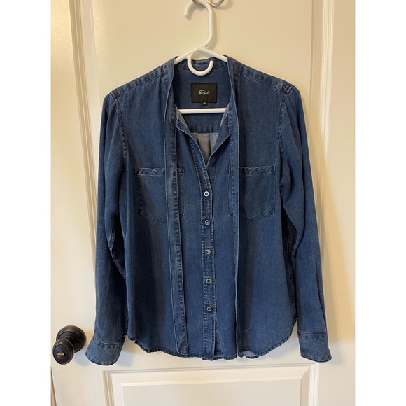 Anthropologie Rails Rosalee Tie Chambray Top - Picture 2 of 9